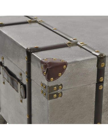 Tavolino da Caffè in MDF e Alluminio 102x51x47,5 cm