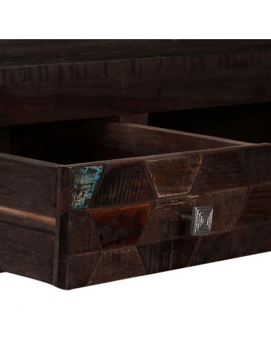 Tavolino da Caffè in Legno Massello di Recupero 100x60x35 cm