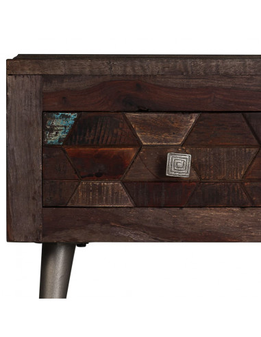 Tavolino da Caffè in Legno Massello di Recupero 100x60x35 cm