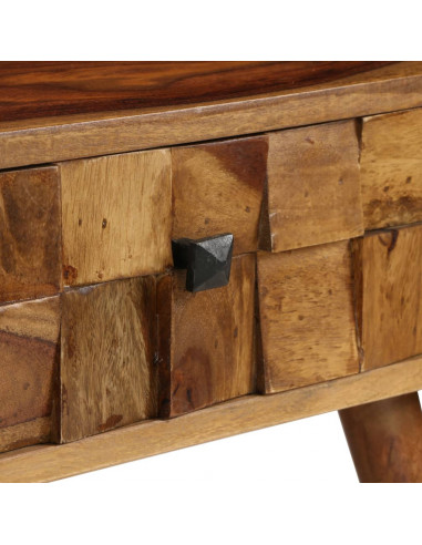 Tavolino da Caffè Legno Massello con Finitura Miele 110x50x37cm