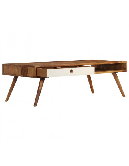 Tavolino da Salotto 110x50x35 cm in Legno Massello di Sheesham