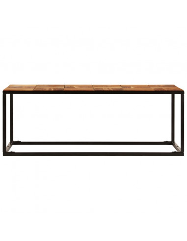 Tavolino 110x60x40 cm in Legno Massello di Acacia e Acciaio