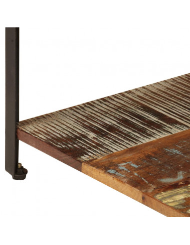 Tavolino da Caffè con Mensola 100x60x35 cm Massello di Recupero