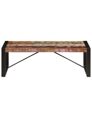 Tavolino da Caffè in Legno Massello Recuperato 120x60x40 cm