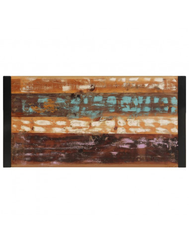 Tavolino da Caffè in Legno Massello Recuperato 120x60x40 cm