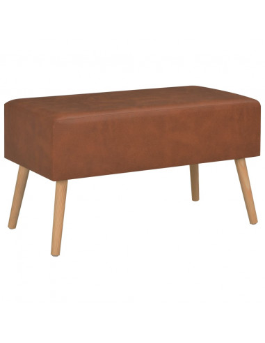 Tavolino da Caffè Marrone 80x40x46 cm in Similpelle