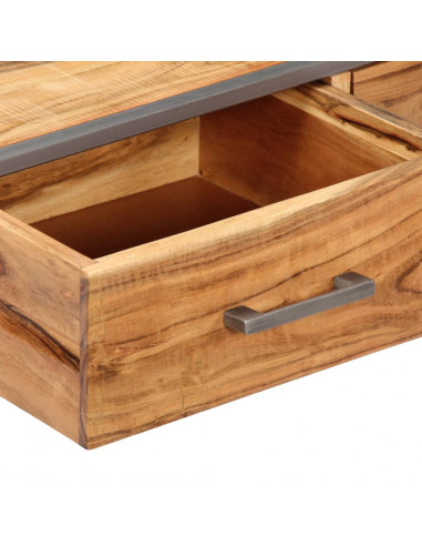 Tavolino da Caffè 75x75x35 cm in Legno Massello di Acacia