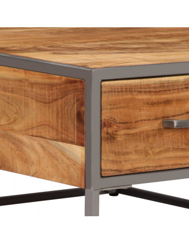 Tavolino da Caffè 75x75x35 cm in Legno Massello di Acacia