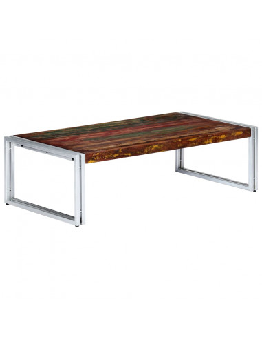 Tavolino da Caffè 120x60x35 cm in Legno Massello di Recupero