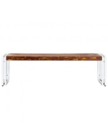 Tavolino da Caffè 120x60x35 cm in Legno Massello di Recupero