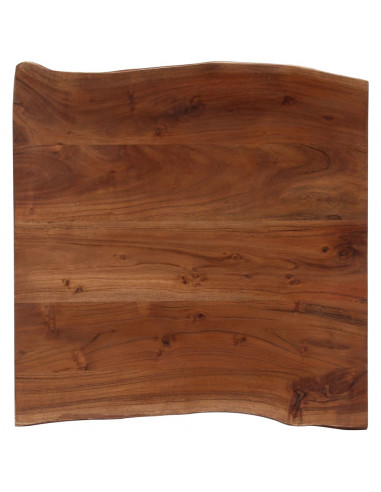 Tavolino da Caffè con Bordi Vivi 60x60x40 cm in Massello Acacia