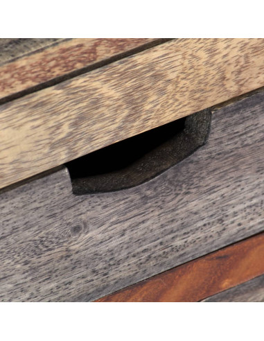 Tavolino da Caffè Grigio 100x50x30cm in Legno Massello Sheesham