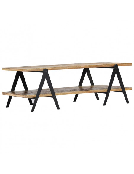 Tavolino da Salotto 115x60x40 cm in Legno Massello di Recupero