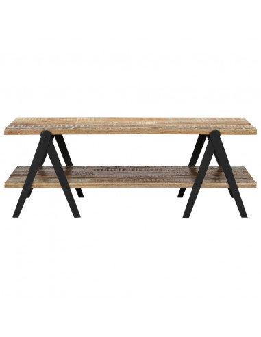 Tavolino da Salotto 115x60x40 cm in Legno Massello di Recupero