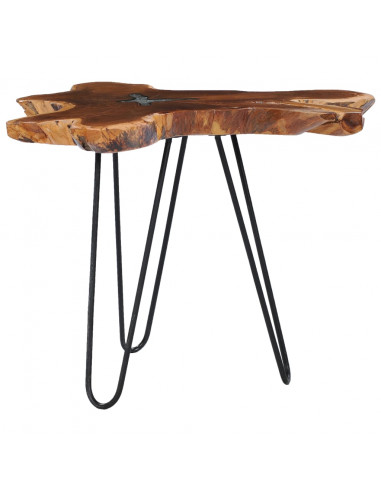 Tavolino da Caffè 70x45 cm Legno Massello Teak e Poliresina