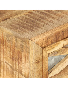 Tavolino da Salotto 110x50x38 cm in Legno Massello di Mango 2