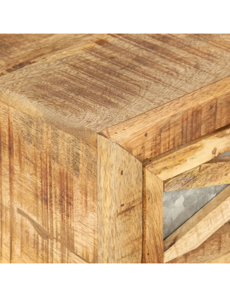 Tavolino da Salotto 110x50x38 cm in Legno Massello di Mango
