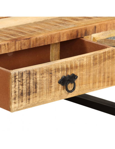 Tavolino da Salotto 110x50x38 cm in Legno Massello di Mango