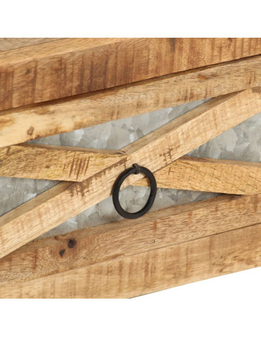 Tavolino da Salotto 110x50x38 cm in Legno Massello di Mango