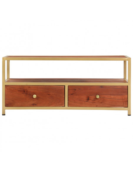 Tavolino da Caffè 90x50x40 cm in Legno Massello di Acacia