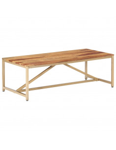 Tavolino da Caffè 120x60x40 cm in Legno Massello di Sheesham 2