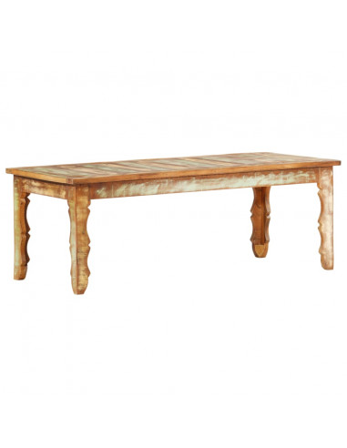 Tavolino da Caffè 110x50x40 cm in Legno Massello di Recupero