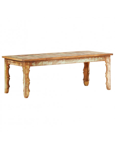 Tavolino da Caffè 110x50x40 cm in Legno Massello di Recupero