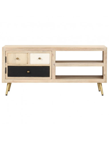 Tavolino da Caffè 90x45x40 cm in Legno Massello di Mango