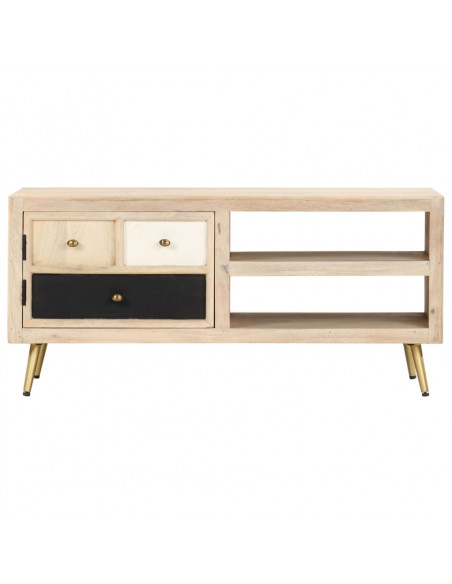 Tavolino da Caffè 90x45x40 cm in Legno Massello di Mango