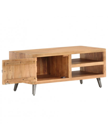 Tavolino da Caffè 90x45x40 cm in Legno Massello di Acacia