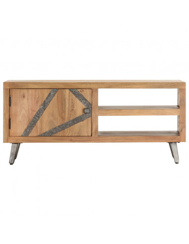 Tavolino da Caffè 90x45x40 cm in Legno Massello di Acacia