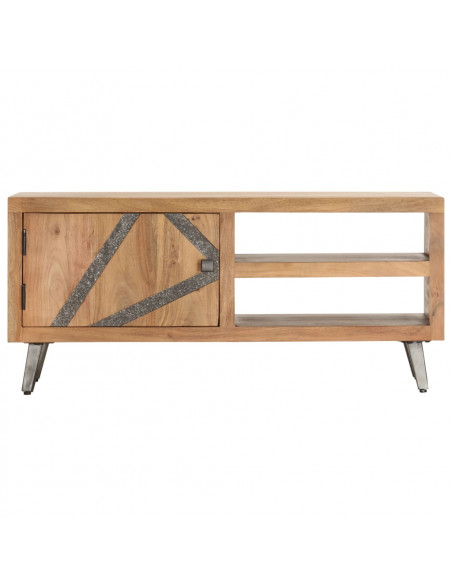 Tavolino da Caffè 90x45x40 cm in Legno Massello di Acacia