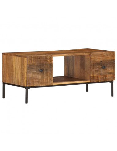 Tavolino da Caffè 90x45x40 cm in Legno Massello di Mango