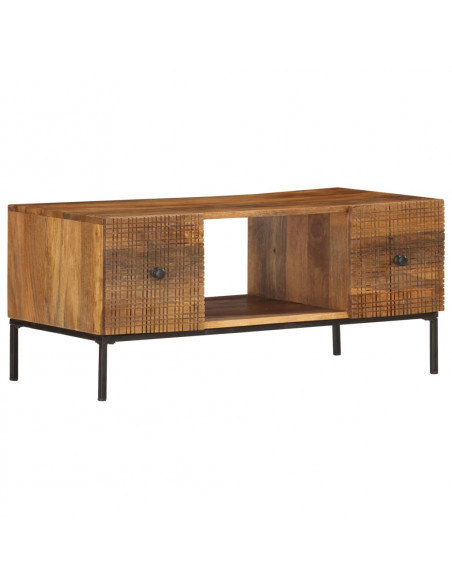 Tavolino da Caffè 90x45x40 cm in Legno Massello di Mango