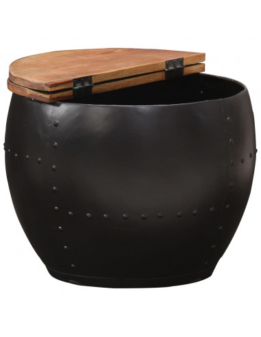 Tavolino da Caffè 53x43 cm in Legno Massello di Recupero