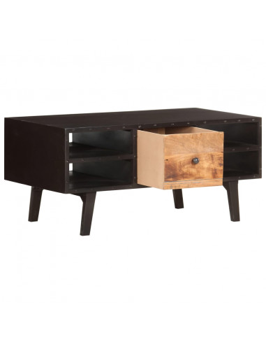 Tavolino da Caffè 100x50x45 cm in Legno Massello di Recupero