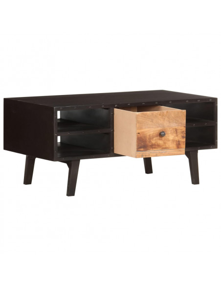 Tavolino da Caffè 100x50x45 cm in Legno Massello di Recupero