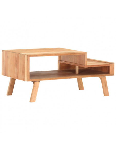 Tavolino da Caffè 100x50x45 cm in Legno Massello di Acacia