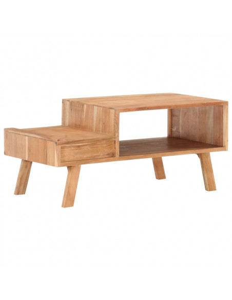 Tavolino da Caffè 100x50x45 cm in Legno Massello di Acacia