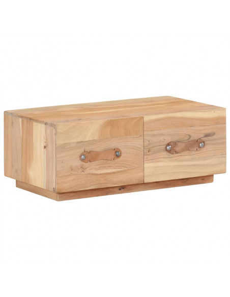 Tavolino da Caffè 90x50x35 cm in Legno Massello di Recupero