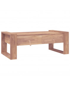 Tavolino da Salotto 110x60x40 cm in Legno Massello di Teak 2