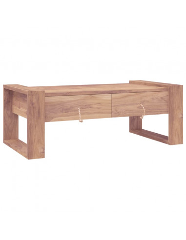 Tavolino da Salotto 110x60x40 cm in Legno Massello di Teak
