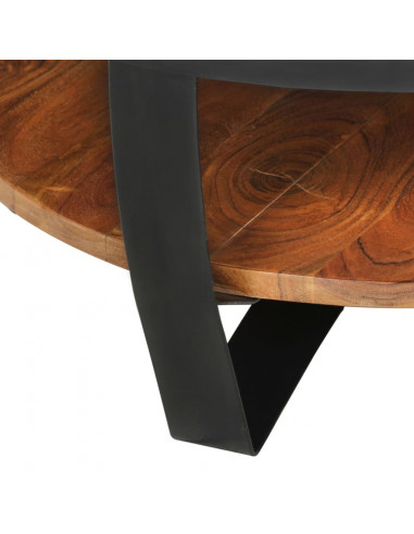 Tavolino da Salotto 65x65x32 cm in Legno Massello d'Acacia