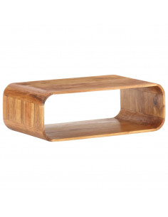 Tavolino da Salotto 90x50x30 cm in Legno Massello d'Acacia 2