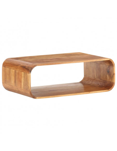 Tavolino da Salotto 90x50x30 cm in Legno Massello d'Acacia