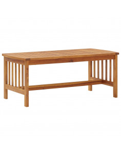 Tavolino da Caffè 102x50x43 cm in Legno Massello di Acacia 2