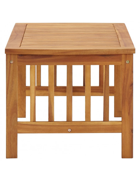 Tavolino da Caffè 102x50x43 cm in Legno Massello di Acacia