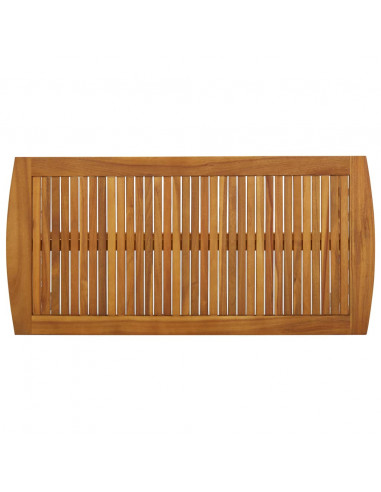 Tavolino da Caffè 102x50x43 cm in Legno Massello di Acacia