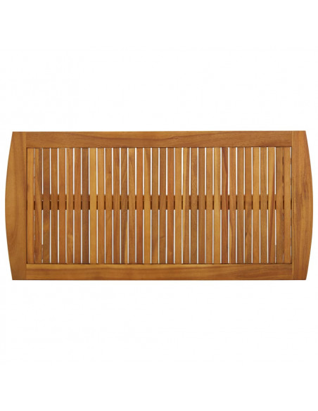 Tavolino da Caffè 102x50x43 cm in Legno Massello di Acacia