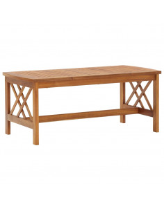 Tavolino da Caffè 102x50x43 cm in Legno Massello di Acacia 2